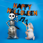 Шар с клапаном (16''/41 см) Мини-фигура, Нота двойная, Черный, 1 шт., 19816