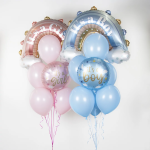 Шар (31''/79 см) Фигура, Радуга для мальчика, Голубой, 1 шт., G72151