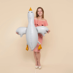 Шар 3D (42''/107 см) Фигура, Гусь Обнимусь, Сатин, 1 шт. в уп., 26688