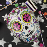 Шар (12''/30 см) Мини-фигура, Череп Калавера, 1 шт., 19183