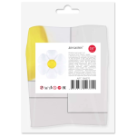 Шар (18''/46 см) Цветок, Ромашка (надув воздухом), Белый, 1 шт. в уп. (цв.этик.), 19667S