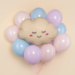 Шар (27''/69 см) Фигура, Облако, Кремовый, Матовый, 1 шт., 901842MCL