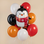 Шар (28''/71 см) Фигура, Новогодний пингвин, 1 шт. в уп., 228959