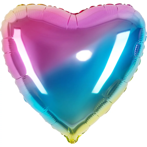 Шар (18''/46 см) Сердце, Нежная радуга, Градиент, 1 шт., 201500GP Шар (18''/46 см) Сердце, Нежная радуга, Градиент, 1 шт., 201500GP