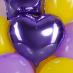 Шар (18''/46 см) Сердце, Сиреневый, 1 шт., 24796