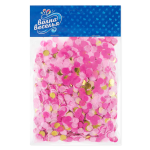 Конфетти купаж, Круг, фольга и тишью, Розовый микс, Металлик, 1 см, 50 г., 6015244