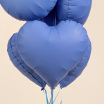 Шар (18''/46 см) Сердце, Голубой Лотос, Матовый, 1 шт., 183000MLUB