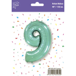 Шар (40''/102 см) Цифра, 9, Тиффани, 1 шт. в уп., B901769TU