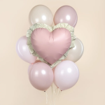 Шар (29''/74 см) Сердце, Гламур, Розовый, Сатин, 1 шт., 27751