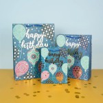 Пакет подарочный, 210гр, Happy Birthday, Дизайн №2, Металлик, 24*18*8,5 см, 1 шт., 503169