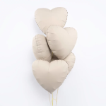 Шар (18''/46 см) Сердце, Кремовый Латте, Матовый, 1 шт., 201500MCL