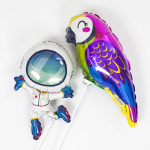 Шар (14''/36 см) Мини-фигура, Космонавт в невесомости, 1 шт., 902847