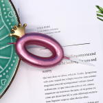 Свеча Цифра, 0 Золотая корона, на шпажке, Розовый, Металлик, 4,5*7 + 3,5 см, 1 шт. с держат., 802810