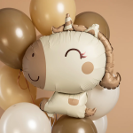 Шар (31''/79 см) Фигура, Милый единорог, Бежевый, Сатин, 1 шт., 26655