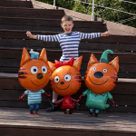 Шар 3D (32''/81 см) Ходячая Фигура, Три Кота, Карамелька, 1 шт. в уп., 405016