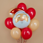 Шар (29''/74 см) Фигура, Голова, Добрый Дед Мороз, 1 шт., 901898