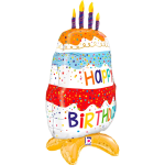 Шар 3D (29''/74 см) Фигура на подставке, Торт на День Рождения, 1 шт., 25280