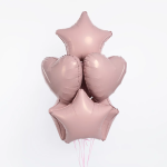 Шар (19''/48 см) Сердце, Пыльная роза, 1 шт., 224739
