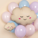 Шар (11''/28 см) Мини-фигура, Облако, Кремовый, Матовый, 1 шт., 902842MCL