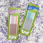 Свечи Голубой микс, Металлик, 0,6*12 см, 8 шт. с держат., 802723