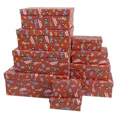 Набор коробок Гоночные машинки, Красный, 33*20*13 см, 10 шт. в упак. , 2050811