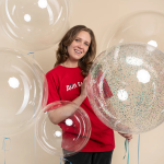 Шар (24''/61 см) Сфера, Deco Bubble, Прозрачный, Кристалл, 10 шт. в уп., 551024