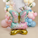 Шар 3D (57''/145 см) Фигура на подставке, Бабочки, 1 шт. в уп., 27192