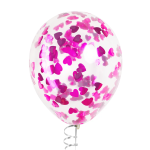 Конфетти фольга Сердце, Фуксия, Металлик, 2,5 см, 50 г., 6015327