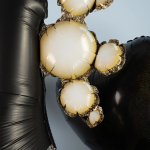 Шар (39''/99 см) Фигура, Бутылка Шампанское, Новогодние пузырьки, 1 шт., 25319