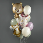 Шар (24''/61 см) Фигура, Боди для малышки девочки, 1 шт., 23493