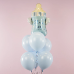 Шар (32''/81 см) Фигура, Бутылочка для малыша, Голубой, 1 шт., 23279