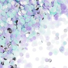 Конфетти купаж, Круг, фольга и тишью, Изящный микс, Металлик, 1 см, 50 г., 6015310