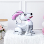 Шар (20''/51 см) Фигура 3D, Заяц, Серый, 1 шт. в уп., 19570