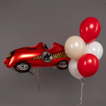 Шар (43''/109 см) Фигура, Гоночная машина, Формула 1, Красный, 1 шт. в уп., 26181P