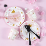 Набор свечей Фигура, Котенок Принцесса, Ассорти, Металлик, 6 см, 5 шт. с держат., 639242