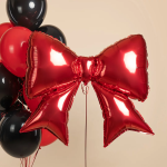 Шар (39''/99 см) Фигура, Бант, Красный, 1 шт. в уп., 944033