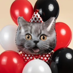 Шар (29''/74 см) Фигура, Котенок в колпачке, 1 шт., 27753