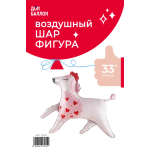 Шар (33''/84 см) Фигура, Пудель, Розовый, 1 шт. в уп., 23572