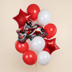 Шар (26''/66 см) Фигура, Мотоцикл, Красный, 1 шт., 27330