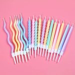 Свечи Нежный блеск, Ассорти, Перламутр, 0,7*7,5 + 3 см, 6 шт. с держат., 802959