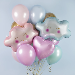 Шар (28''/71 см) Фигура, Маленькое облако, Голубой, 1 шт. в уп., 23545P