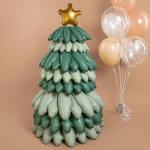 Шар (51''/130 см) Фигура 3D, Новогодняя елка, Зеленый, Сатин, 1 шт. в уп., 26691