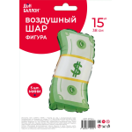 Шар с клапаном (15''/38 см) Мини-фигура, Деньги, 5 шт. в уп., 27344