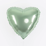 Шар (19''/48 см) Сердце, Шалфей, Бохо, 1 шт., 228416