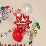 Шар (21''/53 см) Фигура, Снежинка, Красный, 1 шт. в уп., 27024