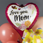 Шар 3D (24''/61 см) Сердце, Люблю тебя, Мама, 1 шт., 23469