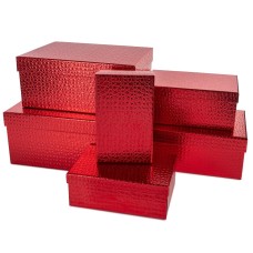 Набор коробок Отличный подарок, Красный, Металлик, 32*25*14 см, 6 шт. в упак. , 503916