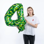 Шар (34''/86 см) Цифра, 4, Камуфляж, 1 шт. в уп., 131014