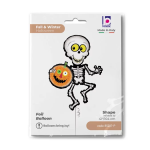 Шар (41''/104 см) Фигура, Скелет с тыквой, 1 шт. в уп., 85287-P