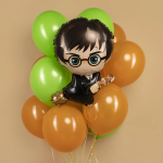 Шар (27''/69 см) Фигура, Маленький волшебник на метле, 1 шт. в уп., 24455